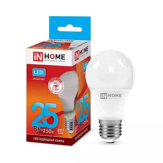 Лампа светодиодная LED-A65-VC 25Вт 230В E27 4000К 2250лм IN HOME 4690612024080