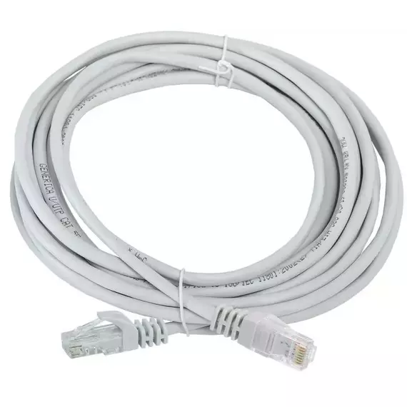 Патч-корд кат.5е UTP 5м сер. GENERICA ITK PC01-C5EU-5M-G