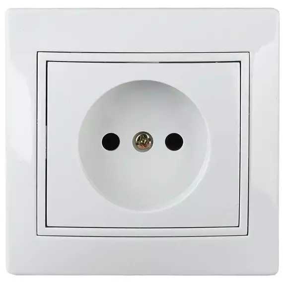 Розетка 1-м СП Plano 1-201-01 16А IP20 250В 2P бел. Intro Б0027607