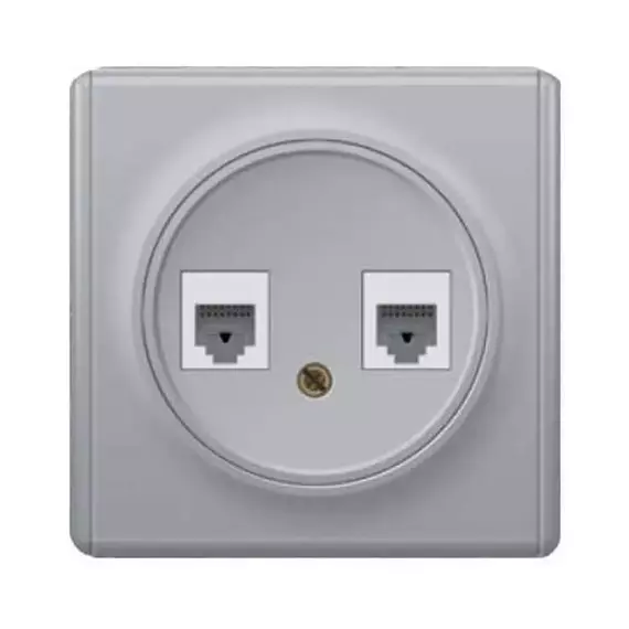 Механизм розетки комп. + телеф.2-м СП Florence RJ11/RJ45 кат.5e сер. 1E20801302 OneKeyElectro 2172840