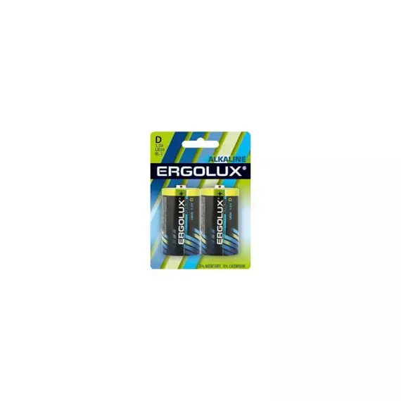 Элемент питания алкалиновый LR20 BL-2 LR20 BL-2 1.5В Alkaline (блист.2шт) Ergolux 11752