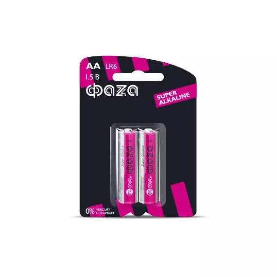 Элемент питания алкалиновый LR6 Super Alkaline BL-2 (уп.2шт) ФАZА 2858443