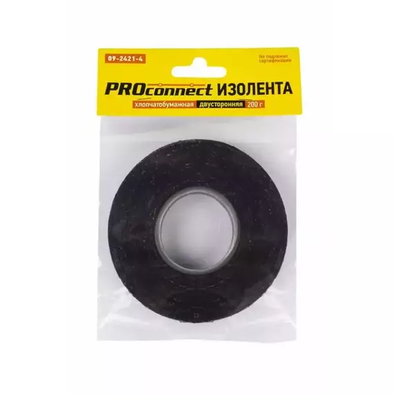 Изолента х/б 18мм двусторонняя 31.9м 200г Proconnect 09-2421-4
