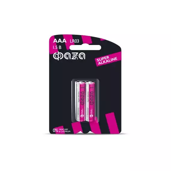 Элемент питания алкалиновый LR03 Super Alkaline BL-2 (уп.2шт) ФАZА 2858474