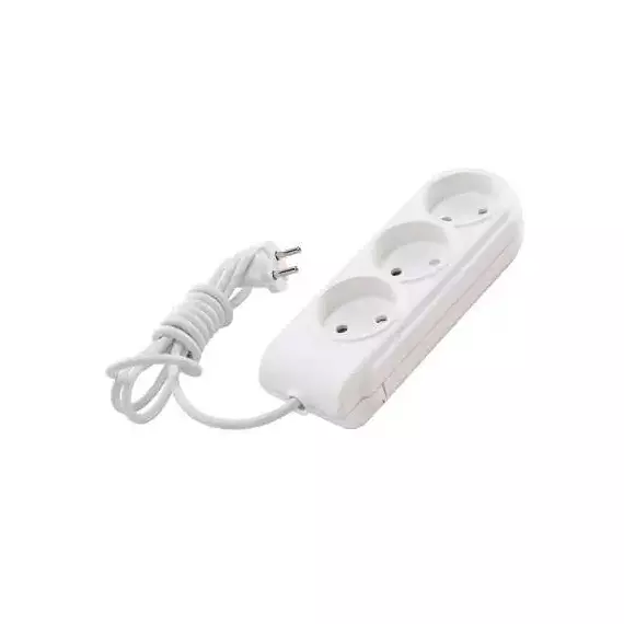 Удлинитель 3х2м без заземл. 10А защ. шторки Makel N3010031