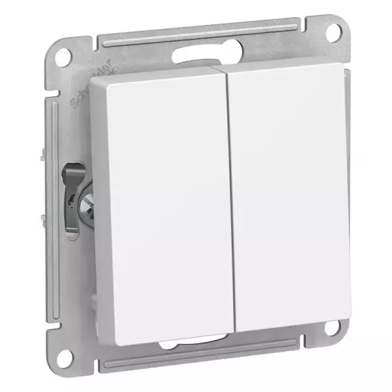 Механизм переключателя 2-кл. СП AtlasDesign 10А IP20 (сх. 6/2) 10AX бел. SchE ATN000165