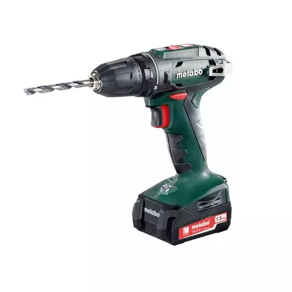 Винтоверт аккумуляторный BS 14.4 2х1.5Ач LiIon патрон 10мм SC60 Metabo 602206550, изображение 8