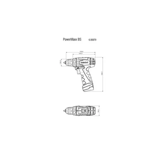 Винтоверт аккумуляторный PowerMaxx BS 10.8В 1х2.0 патрон сумка Metabo 600079500, изображение 7