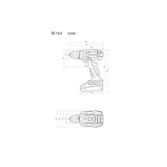Винтоверт аккумуляторный BS 14.4 2х2.0Ач Li-Ion 10мм кейс Metabo 602206530, изображение 10