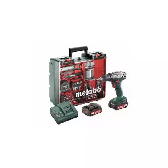 Винтоверт аккумуляторный BS 14.4 2х2.0Ач LiIon с набором оснастки Metabo 602206880, изображение 9