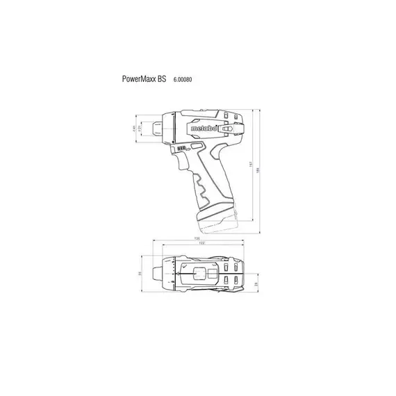 Винтоверт аккумуляторный PowerMaxx BS Basic Set 2х2.0Ач с наб.осн Metabo 600080880, изображение 9