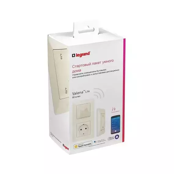 Пакет умный стартовый Valena Life (шлюз WiFi+розетка умн. 2К+З 16А 230В+главн. беспроводн. выкл. "Я дома/Я вне дома") сл. кость Netatmo 752296, изображение 34