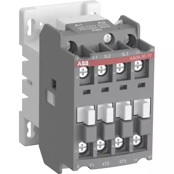 Контактор AX09-30-10-80 9А AC3 с катушкой управления 220-230В AC ABB 1SBL901074R8010