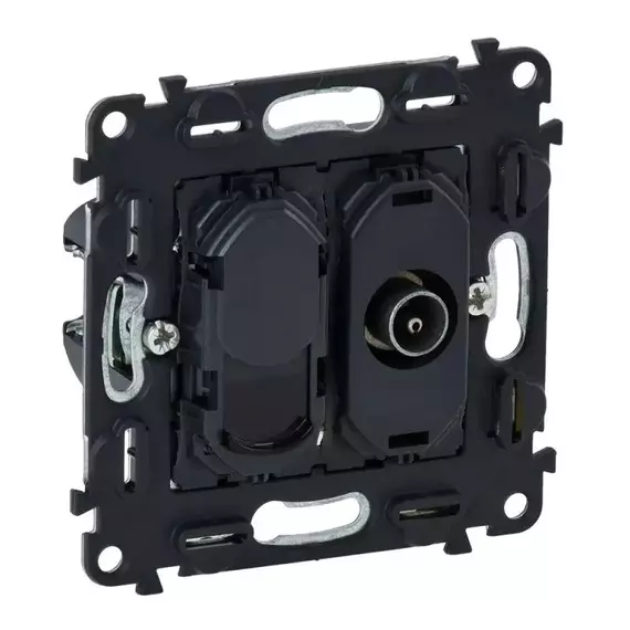 Механизм розетки TV с топологией "звезда" Valena In'matic 2 выхода RJ45 CAT.6 UTP Leg 753055