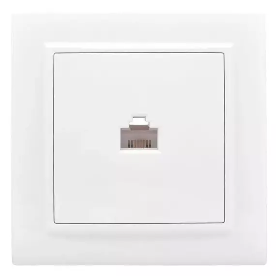 Розетка компьютерная 1-м СП Минск RJ45 бел. Basic EKF ERK01-035-10
