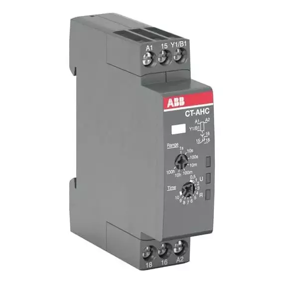 Реле времени CT-AHC.12 компактное (задержка при отключ.) 24-48B DC 24- 240B AC (7 диапазонов времени 005с...100ч) 1ПК ABB 1SVR508110R0000