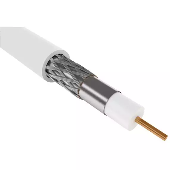 Кабель коаксиальный RG59 CCS 75Ом FPE PVC бел. (100м) GENERICA ITK CC1-R5F1-111-100-G