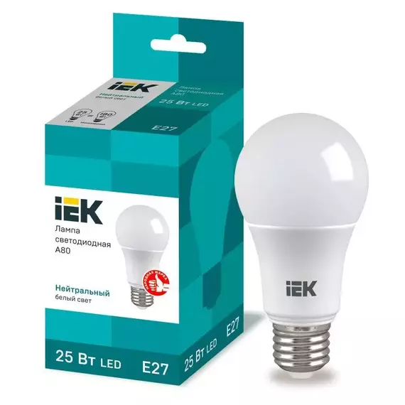 Лампа LED A80 шар 25Вт 230В 4000К E27 IEK LLE-A80-25-230-40-E27
