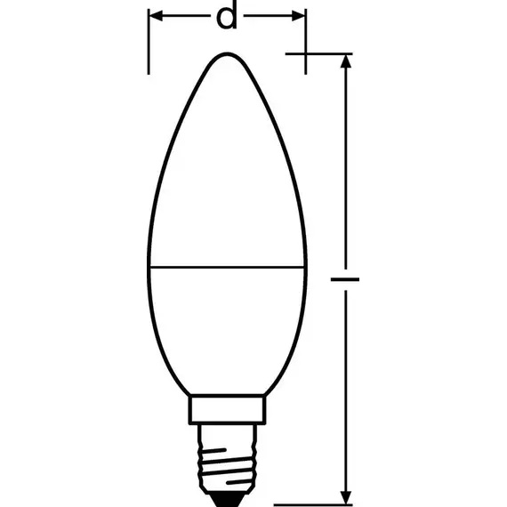 Лампа светодиодная LED Value LVCLB60 7SW/840 свеча матовая E14 230В 10х1 RU OSRAM 4058075578944, изображение 2