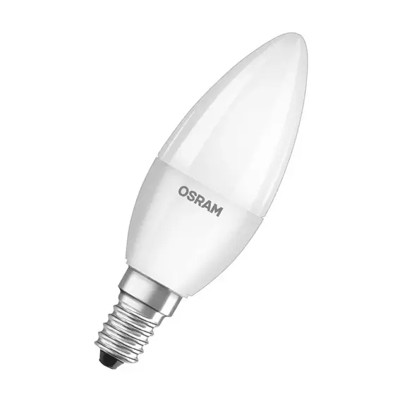 Лампа светодиодная LED Antibacterial B 7.5Вт свеча матовая 6500К холод. бел. E14 806лм 220-240В угол пучка 220град. бактерицидн. покрыт. (замена 75Вт) OSRAM 4058075561595, изображение 2