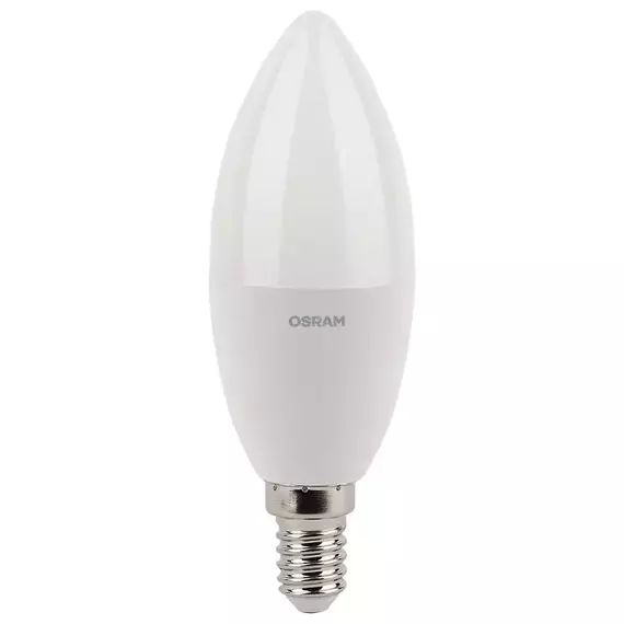 Лампа светодиодная LED Antibacterial B 7.5Вт свеча матовая 2700К тепл. бел. E14 806лм 220-240В угол пучка 220град. бактерицидн. покрыт. (замена 75Вт) OSRAM 4058075561250