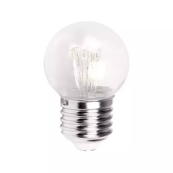 Лампа светодиодная 1Вт 6LED Шар d45 E27 тепл. бел. колба прозр. эффект лампы накаливания Neon-Night 405-126