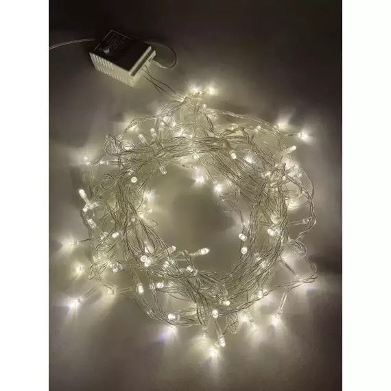 Гирлянда светодиодная "Нить" 10м 100LED 8 режимов 220В IP20 тепл. свет ЭРА Б0041894