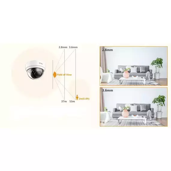Видеокамера IP Dome Lite 2MP 2.8-2.8мм цветная IPC-D22P-0280B-imou корпус бел. IMOU 1184253, изображение 4
