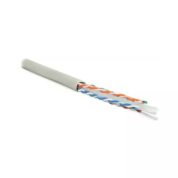Кабель витая пара U/UTP кат.6 4х2х23AWG solid LSZH нг(А)-HF UUTP4-C6-S23-IN-LSZH-GY-305 сер. (уп.305м) Hyperline 42048