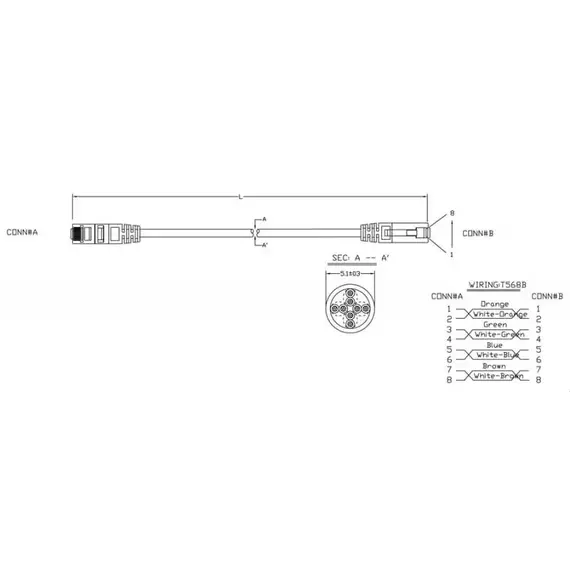 Патч-корд U/UTP кат.5e LSZH 2м PC-LPM-UTP-RJ45-RJ45-C5e-2M-LSZH-GY сер. Hyperline 42272, изображение 2