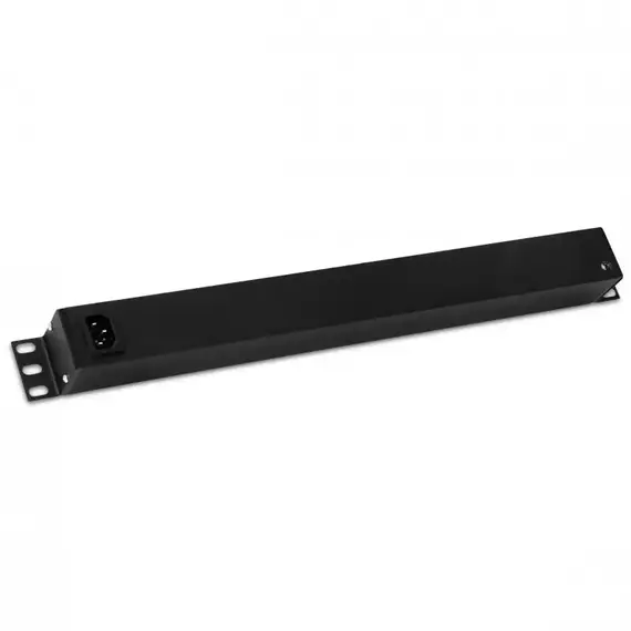 Блок розеток SHE19-8SH-S-IEC 19дюйм 250В 1U 10А 8 розеток Schuko с выкл. алюм. корпус разъем IEC 60320 C14 Hyperline 255002, изображение 2