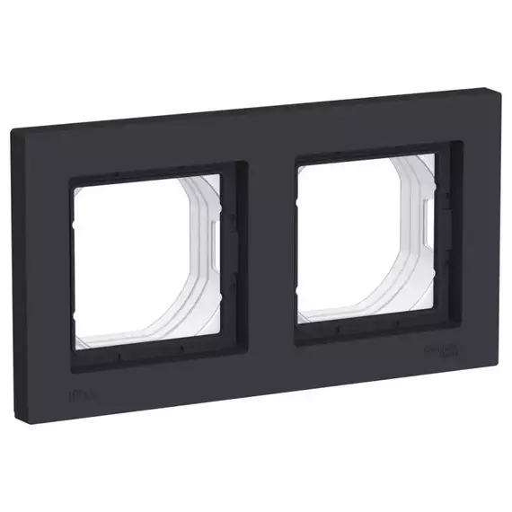Рамка 2-м AtlasDesign Aqua IP44 карбон SchE ATN441002