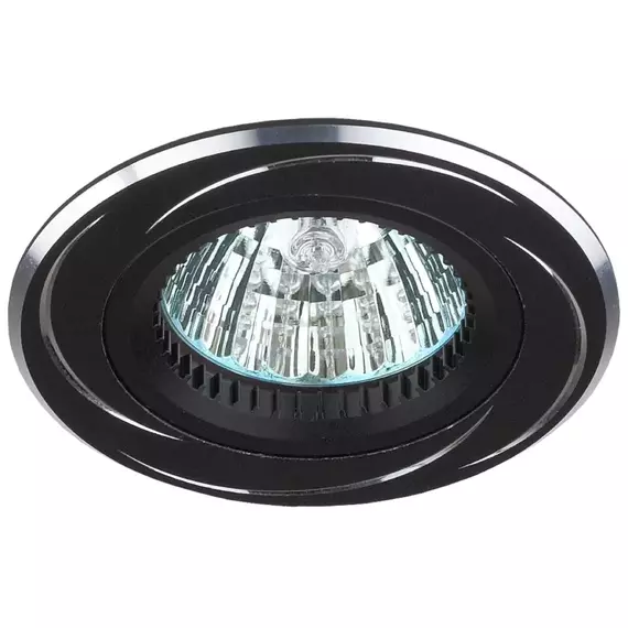 Светильник встраиваемый KL34 AL/BK/1 поворотный MR16 12V 50W черн. алюм. Эра Б0049558