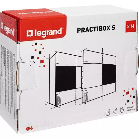 Щиток пластиковый встраиваемый Practibox S 1х8 бел. дверь Leg 134548, изображение 3