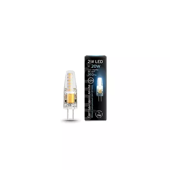 Лампа светодиодная Black 2Вт капсульная 4100К нейтр. бел. G4 200лм 12В GAUSS 207707202