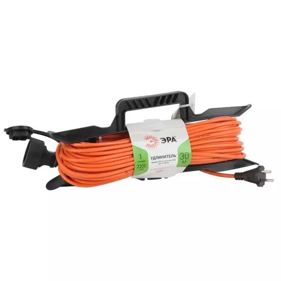 Удлинитель силовой UFx-1-2x1.0-30m-IP44 на рамке б/з 1 гнездо 30м ПВС 2х1 Эра Б0043041