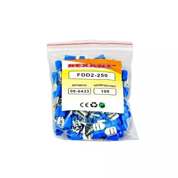 Клемма плоская изол. (гнездо) (VF 2-250) REXANT 08-0433, изображение 2