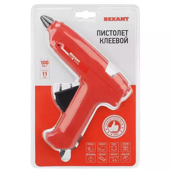 Пистолет клеевой 100Вт большой (блист.) REXANT 12-0105, изображение 7