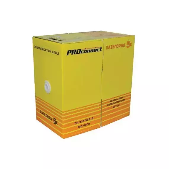 Кабель UTP 4х2х26AWG кат.5 омедн. алюм. (уп.305м) PROCONNECT LIGHT 01-0048-3