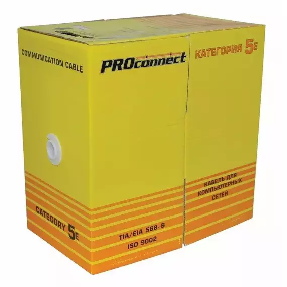 Кабель UTP 4х2х26AWG кат.5 омедн. алюм. (уп.305м) PROCONNECT LIGHT 01-0048-3, изображение 3