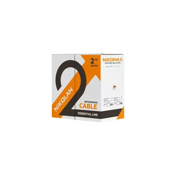 Кабель витая пара F/UTP кат.5e 4х2х24AWG solid LSZH оранж. (уп.305м) NIKOLAN NKL 2200C-OR, изображение 2