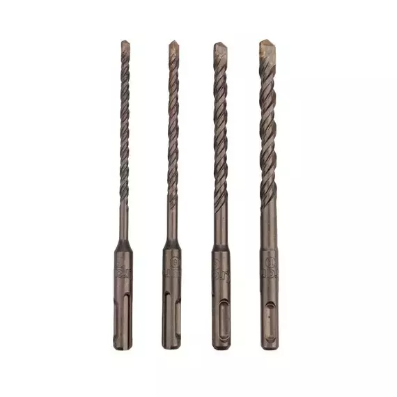 Набор буров по бетону 5-6-8-10х160мм 4шт пластик. коробка SDS PLUS Kranz KR-91-0405, изображение 4