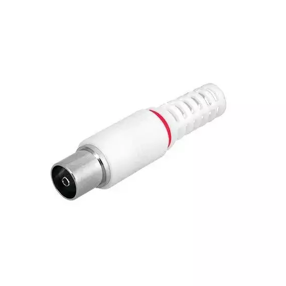 Разъем гнездо TV без пайки бел. (уп.100шт) Rexant 05-2043