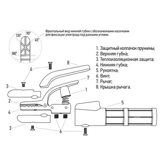 Держатель электрода 300А American type Rexant 16-0853, изображение 4
