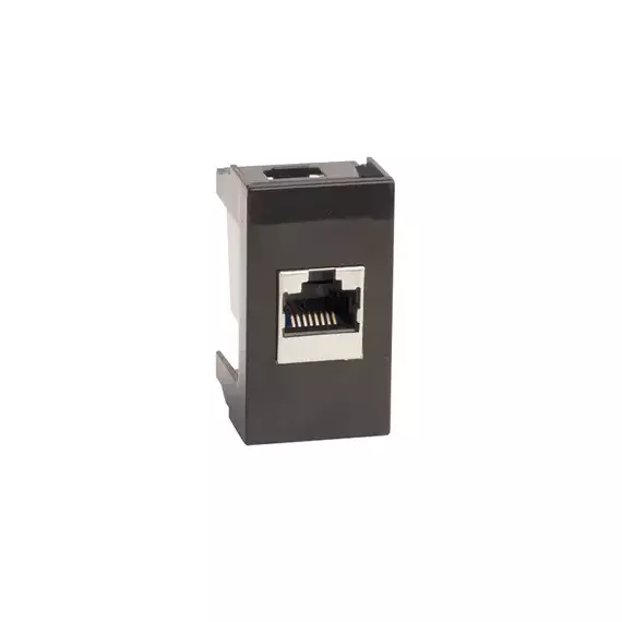 Розетка компьютерная 1-м 1мод. Viva RJ45 кат.6 черн. DKC 45258
