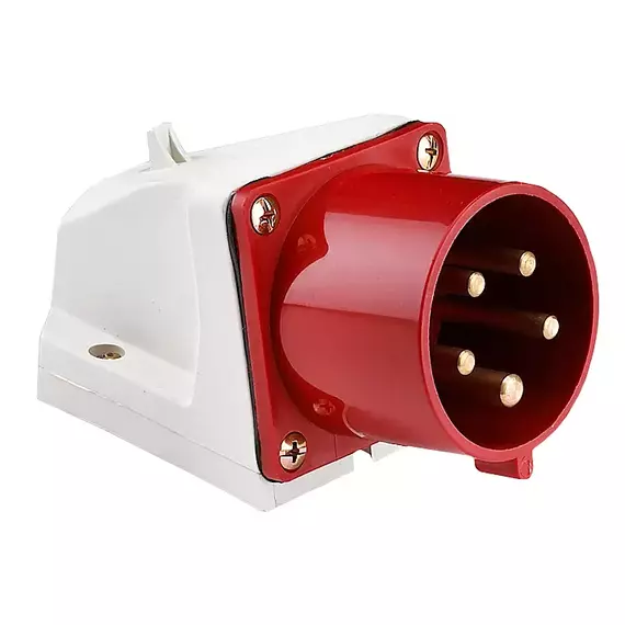 Вилка стационарная 525 32А 3P+PE+N 380В IP44 EKF ps-525-32-380, изображение 2