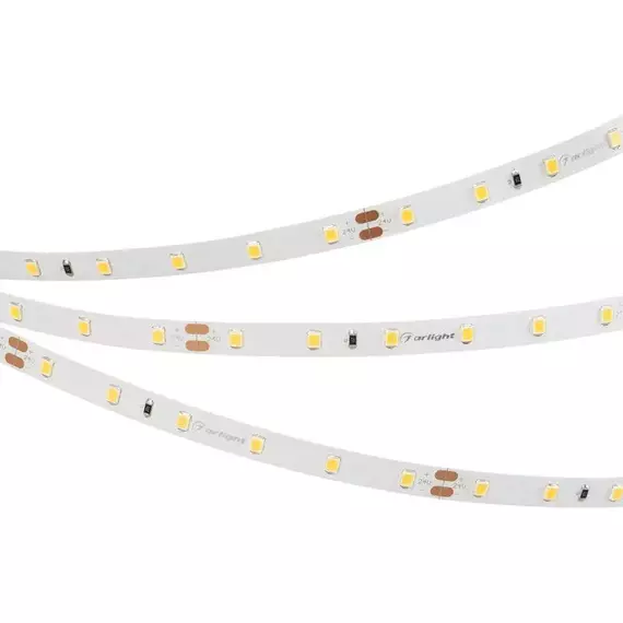 Лента светодиодная RT-A60-8mm 24V Warm 3000К 4.8Вт/м IP20 2835 открыт. (уп.5м) Arlight 024110(2)