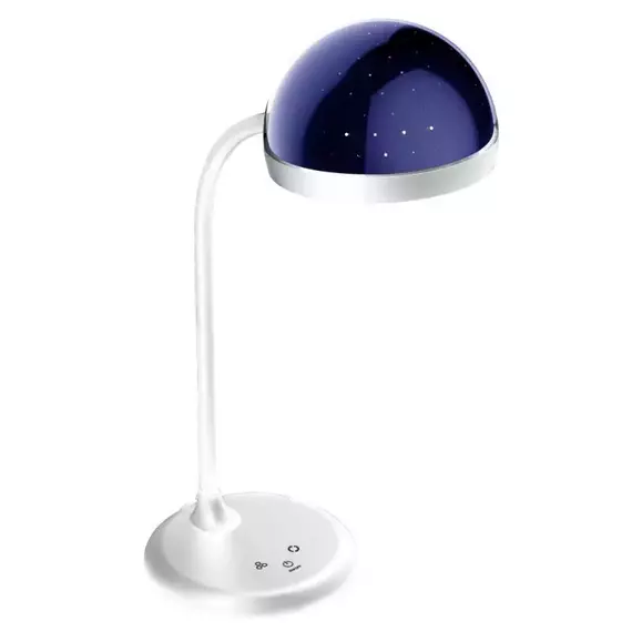 Светильник настольный KD-828 C01 LED 6.5Вт 230В 360лм сенс.рег.ярк .CCT RGB-ночник "Звездн. небо" бел. Camelion 13006