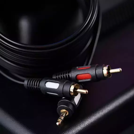 Шнур 3.5 Stereo Plug - 2RCA Plug 5м (GOLD) Rexant 17-4235, изображение 2