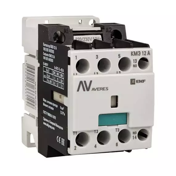 Контактор КМЭ 12А 1NC 400В АС AVERES EKF ctr-s-12-01-400-av